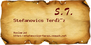 Stefanovics Teréz névjegykártya