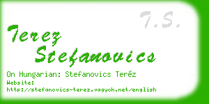 terez stefanovics business card